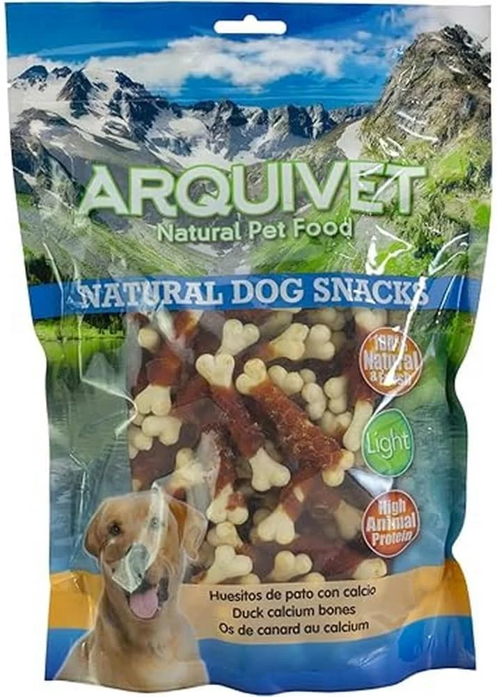 تشویقی استخوان اردک آرکوییت، جویدنی دندانی طبیعی با کلسیم برای سگ، ۱ کیلوگرم