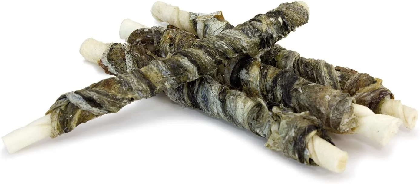 تشویقی سگ آرکوییت با پوست ماهی کاد پیچیده شده، 13 سانتی متر، 100 گرم تشویقی سگ آرکوییت با پوست ماهی کاد پیچیده شده، 13 سانتی متر، 100 گرم