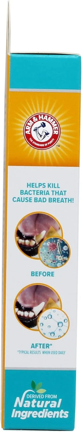 خمیر دندان آنزیمی سگ Arm & Hammer برای تنفس تازه، طعم وانیل زنجبیلی | خمیر دندان سگ برای همه سگ ها با طعمی که سگ ها دوست دارند | 70 گرم (بسته 2 عددی)