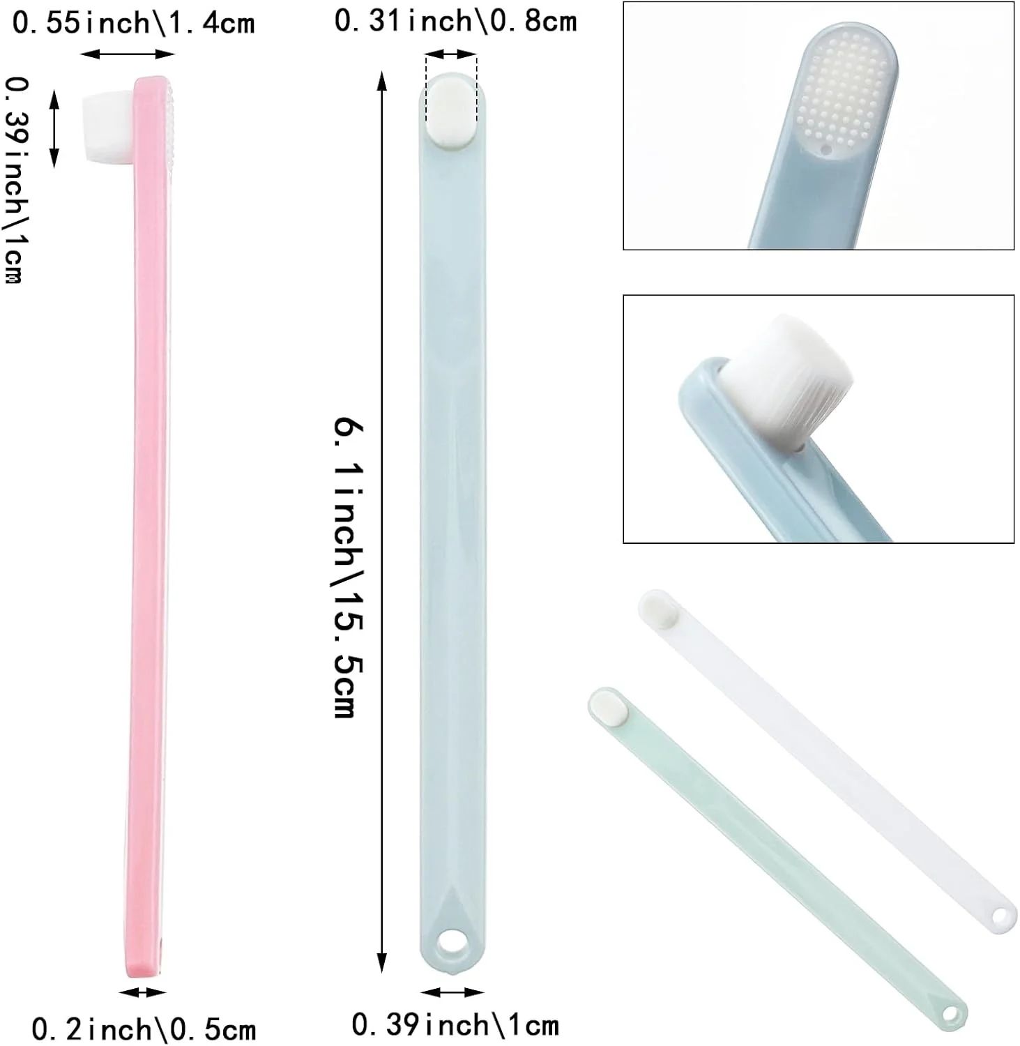 مسواک سگ و گربه، برس متراکم با الیاف نرم، مناسب برای تمیز کردن عمیق دندان، بسته 4 عددی
