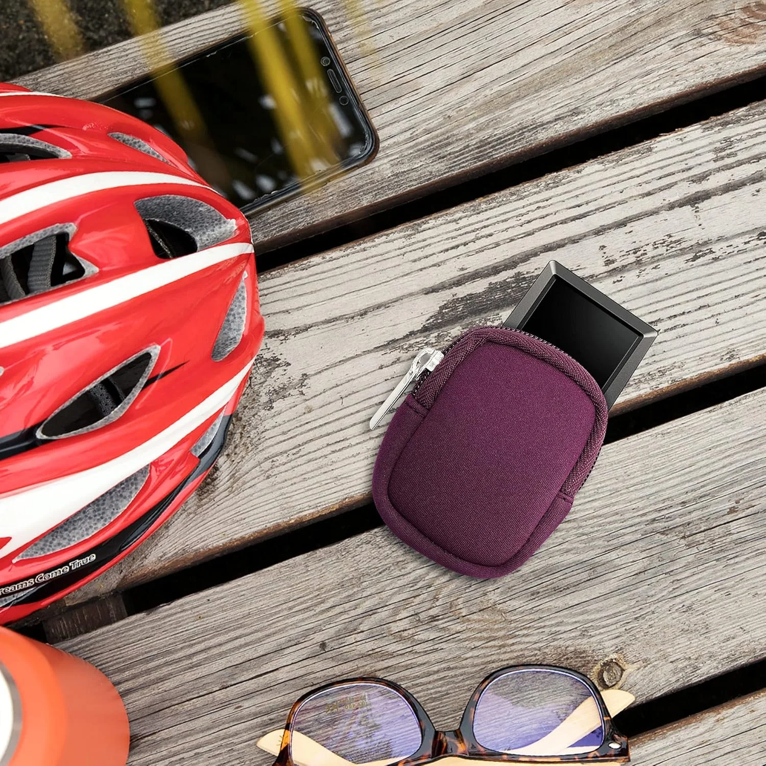 کیف نئوپرن kwmobile سازگار با Bosch Kiox - کیف زیپ دار برای صفحه نمایش دوچرخه - بری