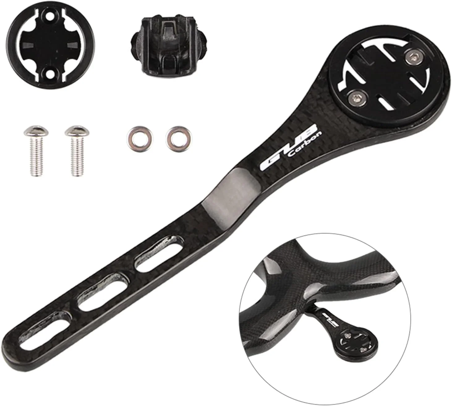 نگهدارنده کامپیوتر دوچرخه کورسی Labymos، پایه نگهدارنده سرعت سنج دوچرخه فیبر کربنی سبک وزن برای Garmin/Bryton/Cateye