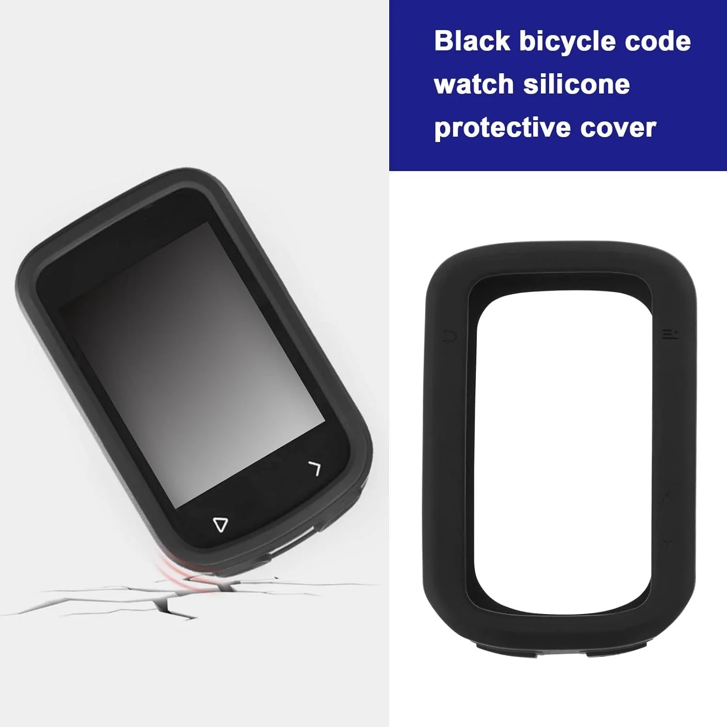 کاور محافظ سیلیکونی سازگار با IGPSPORT BSC200/300 برای قاب کامپیوتر دوچرخه، کاور محافظ سیلیکونی مشکی به همراه بند