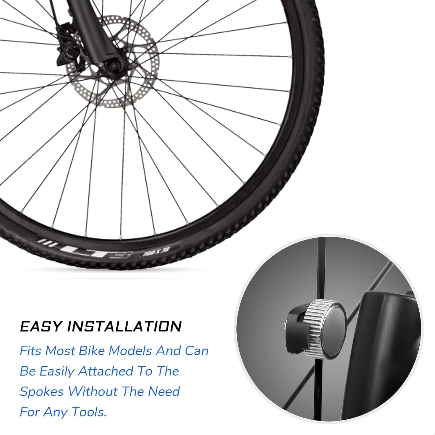 مگنت چرخ کیلومتر شمار دوچرخه - مگنت پره سنسور سرعت کامپیوتر جهانی - برای دوچرخه های کوهستانی، جاده ای و MTB