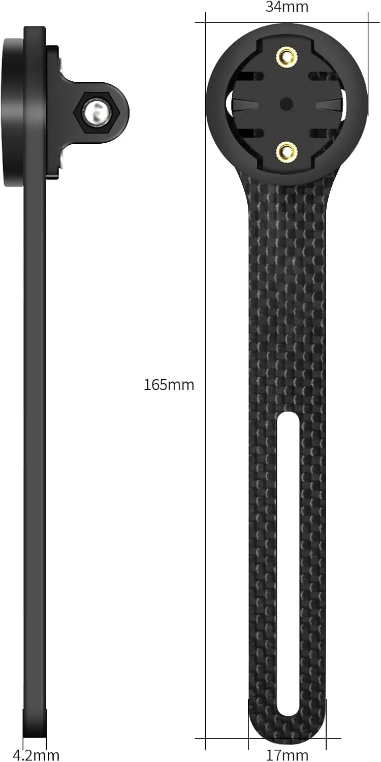 نگهدارنده کامپیوتر دوچرخه کربنی iGPSPORT، نگهدارنده جلویی فوق سبک دوچرخه سازگار با کامپیوتر دوچرخه گارمین Wahoo Bryton و دوربین اکشن GoPro و چراغ دوچرخه