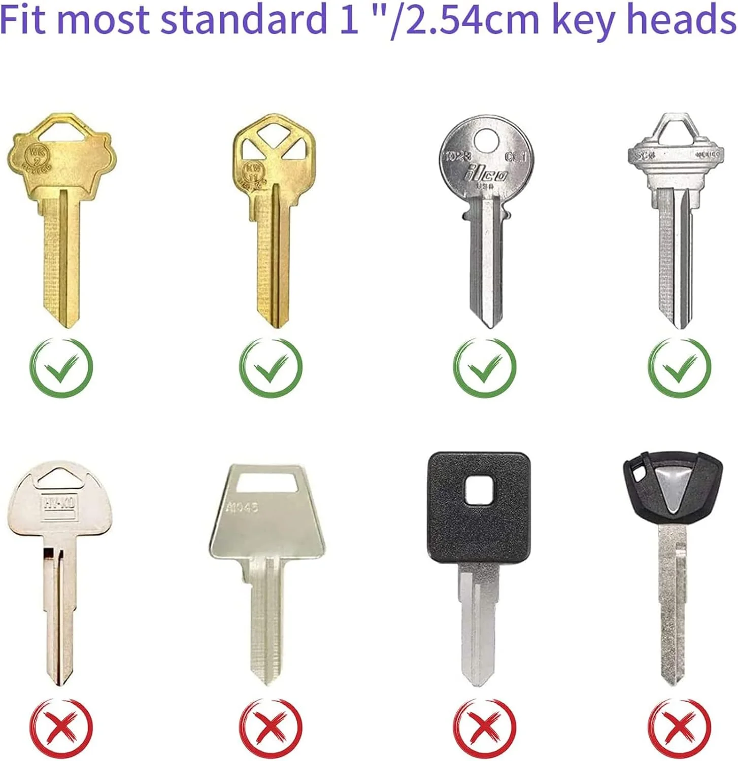 روکش کلید سیلیکونی Helweet، محافظ انعطاف پذیر کلید، 32 عدد روکش کلید رنگی، شناسایی آسان کلیدهای درب - 8 رنگ