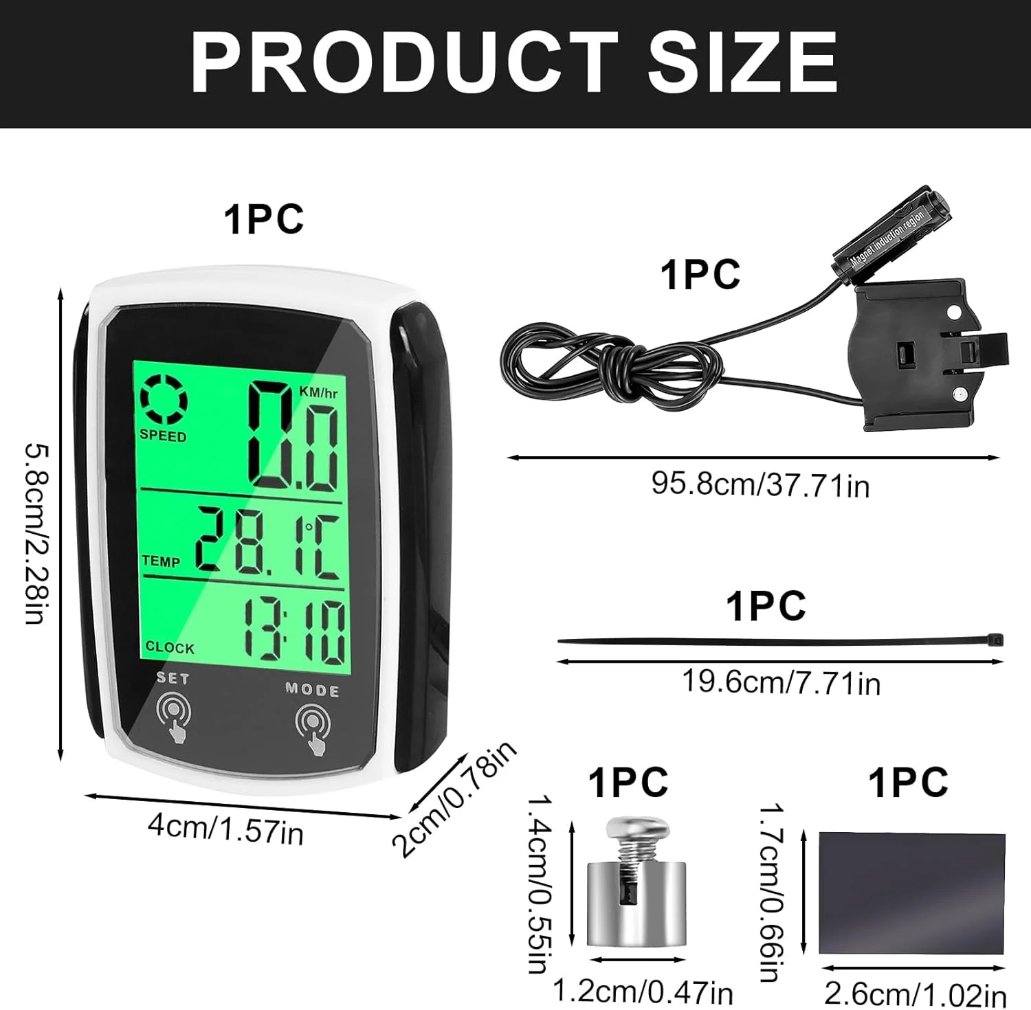 کامپیوتر دوچرخه، سرعت سنج جهانی GPS با 19 عملکرد با صفحه نمایش LCD با نور پس زمینه، صفحه لمسی شروع/توقف خودکار، سرعت سنج چند منظوره ضد آب دوچرخه برای کودکان و بزرگسالان، مناسب برای همه دوچرخه ها کامپیوتر دوچرخه، سرعت سنج جهانی GPS با 19 عملکرد با صفحه نمایش LCD با نور پس زمینه، صفحه لمسی شروع/توقف خودکار، سرعت سنج چند منظوره ضد آب دوچرخه برای کودکان و بزرگسالان، مناسب برای همه دوچرخه ها