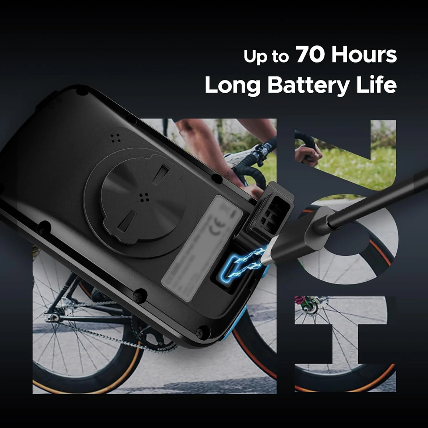 کامپیوتر دوچرخه سواری GPS جی او ای دی مدل CC500، صفحه نمایش 2.5 اینچی، سرعت سنج GPS بی سیم، بلوتوث Ant+، سرعت سنج ضد آب IPX6، سازگار با سنسور سرعت/ضربان و پاور متر