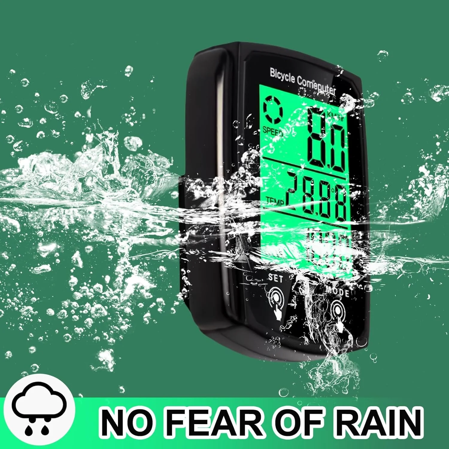 کامپیوتر دوچرخه، دارای 19 عملکرد، ضد آب IP54، سرعت سنج و مسافت سنج GPS، کامپیوتر دوچرخه سواری سیمی با صفحه لمسی دارای نور پس زمینه، کامپیوتر دوچرخه جهانی سازگار با تمام مدل های دوچرخه