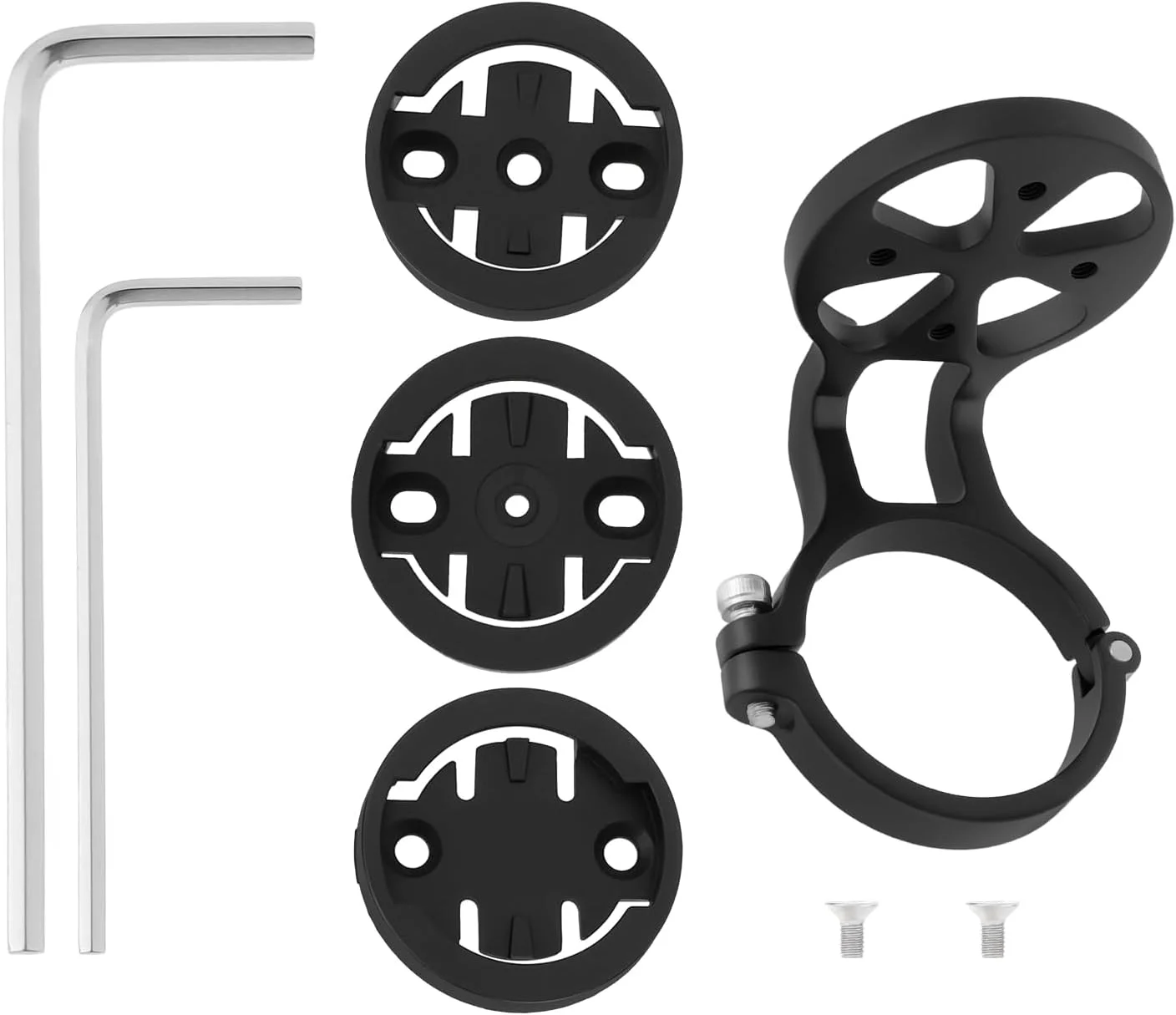 پایه نگهدارنده کامپیوتر دوچرخه ECSiNG برای فرمان های 31.8 میلی متری سازگار با Garmin Edge و Wahoo Elemnt، ابعاد 52.6x31.8x37.9 میلی متر، مشکی