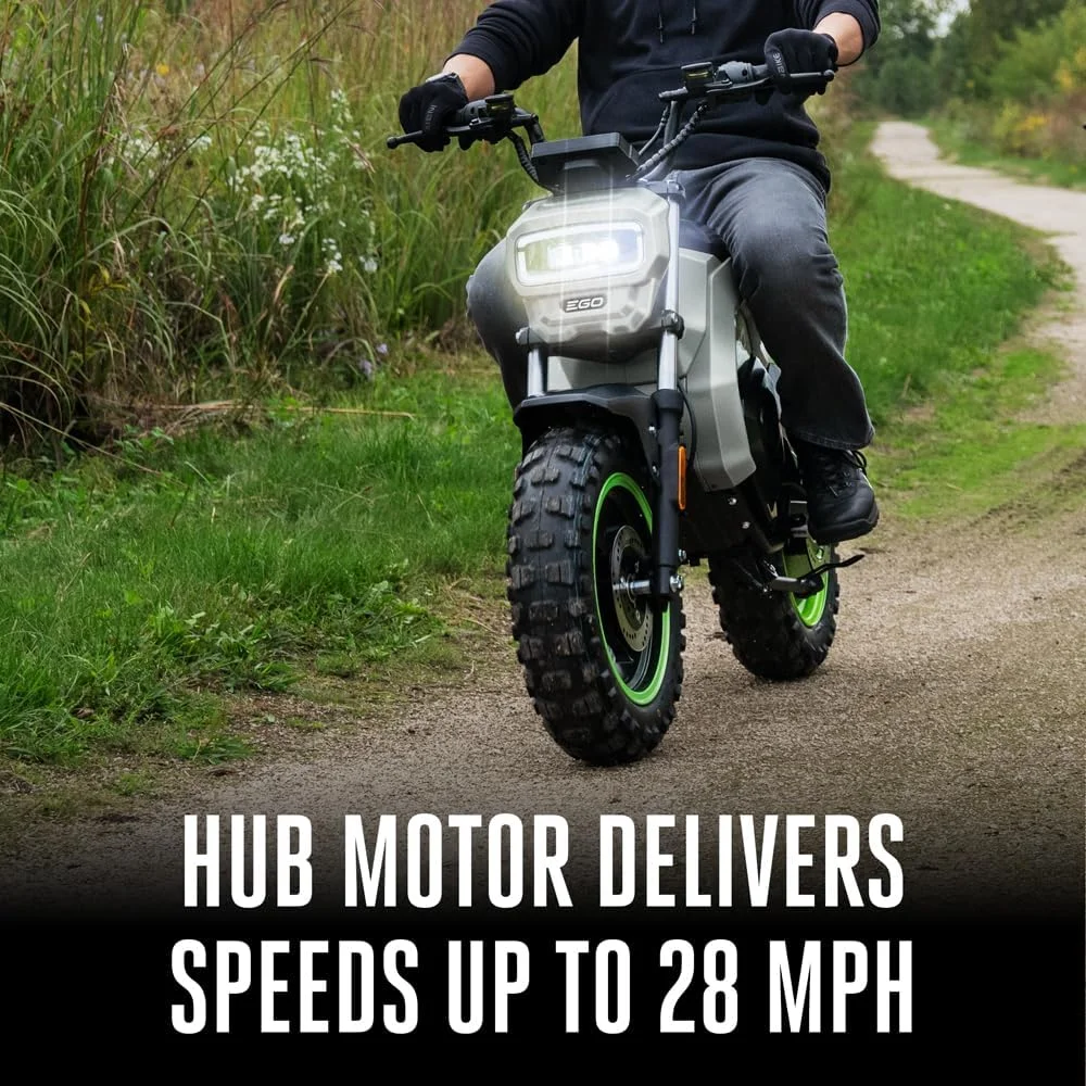 مینی موتور سیکلت EGO MB1000 56 ولت با 3 حالت رانندگی، Peak Power™ و صفحه نمایش دیجیتال (باتری و شارژر شامل نمی شود)