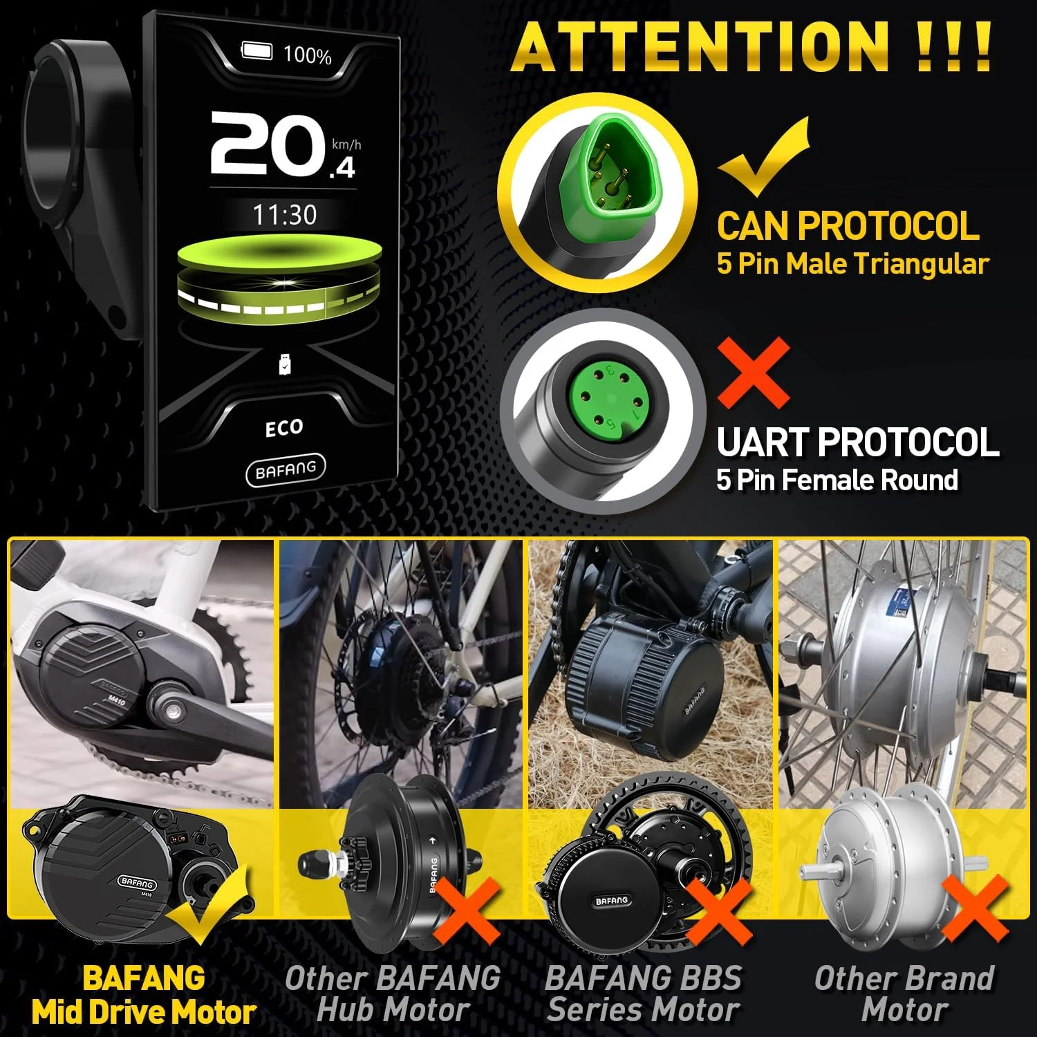 نمایشگر دوچرخه برقی بافانگ 4.0 اینچی DPC010 برای موتورهای میانی M620، M600، M560، M510، M420 با 0-6 سطح کمک پدال و نور پس زمینه اتوماتیک پروتکل CAN نمایشگر دوچرخه برقی بافانگ 4.0 اینچی DPC010 برای موتورهای میانی M620، M600، M560، M510، M420 با 0-6 سطح کمک پدال و نور پس زمینه اتوماتیک پروتکل CAN