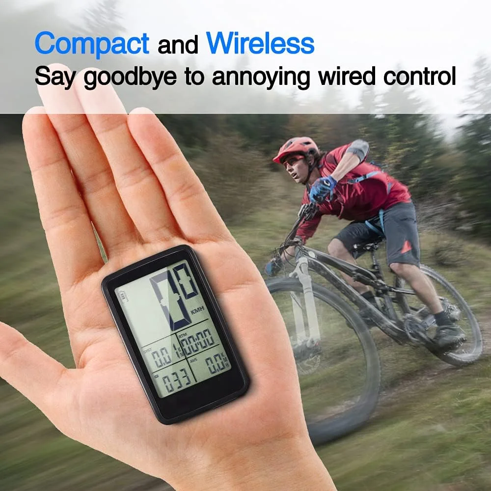 کامپیوتر دوچرخه Eacam - سرعت سنج دوچرخه قابل شارژ ضد آب بی سیم با صفحه نمایش LCD و عملکردهای چندگانه