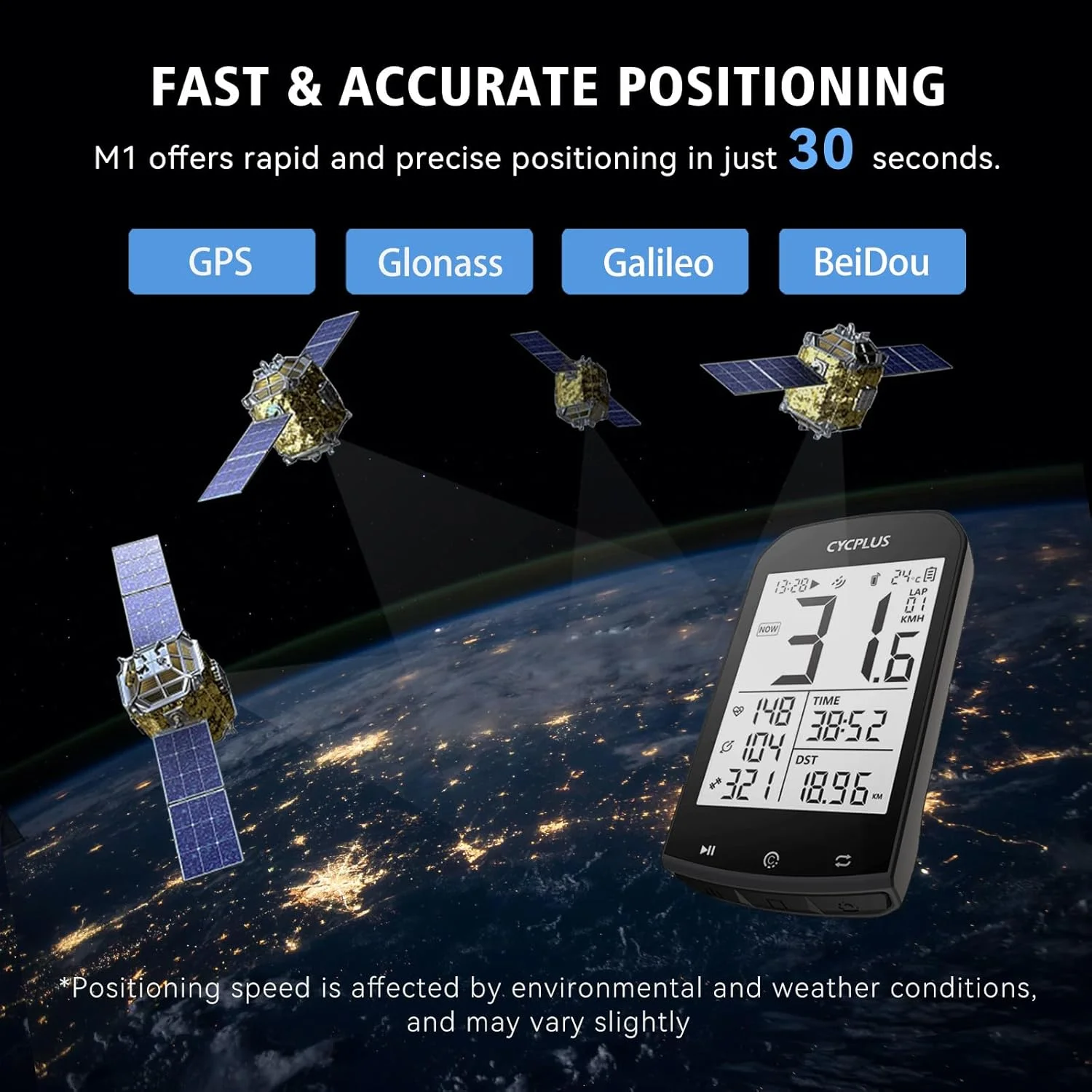 کامپیوتر دوچرخه CYCPLUS GPS، سرعت سنج و کیلومتر شمار ضد آب دوچرخه، کامپیوتر دوچرخه سواری بی سیم ANT+، سازگار با بلوتوث و برنامه، صفحه نمایش LCD 2.9 اینچی با نور پس زمینه کامپیوتر دوچرخه CYCPLUS GPS، سرعت سنج و کیلومتر شمار ضد آب دوچرخه، کامپیوتر دوچرخه سواری بی سیم ANT+، سازگار با بلوتوث و برنامه، صفحه نمایش LCD 2.9 اینچی با نور پس زمینه