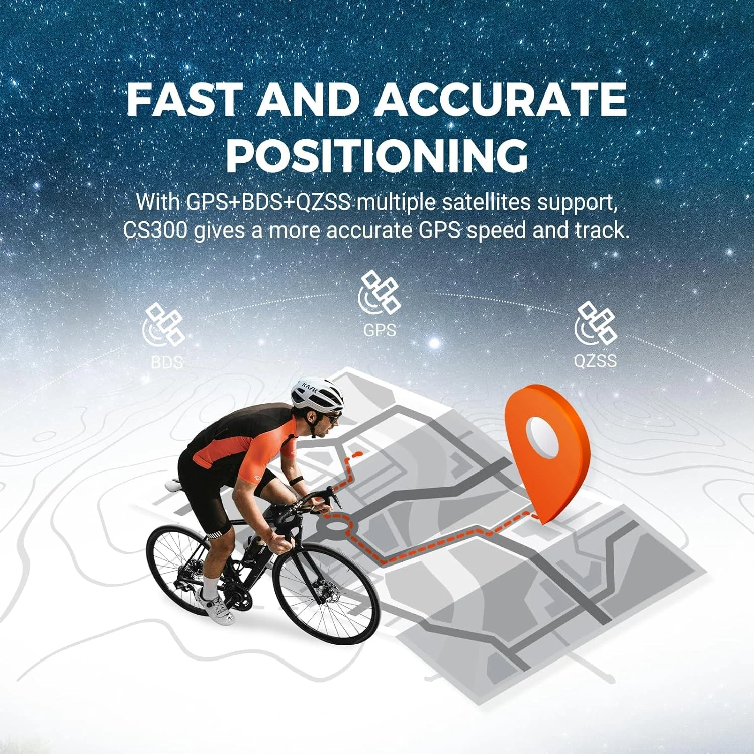 کامپیوتر دوچرخه سواری GPS کوسپو CS300، کامپیوتر دوچرخه سواری بی سیم با صفحه نمایش 2.6 اینچی LCD، کیلومتر شمار و سرعت سنج بلوتوث ANT+ با نور پس زمینه خودکار، صفحه نمایش قابل تنظیم و عمر باتری طولانی 40 ساعته