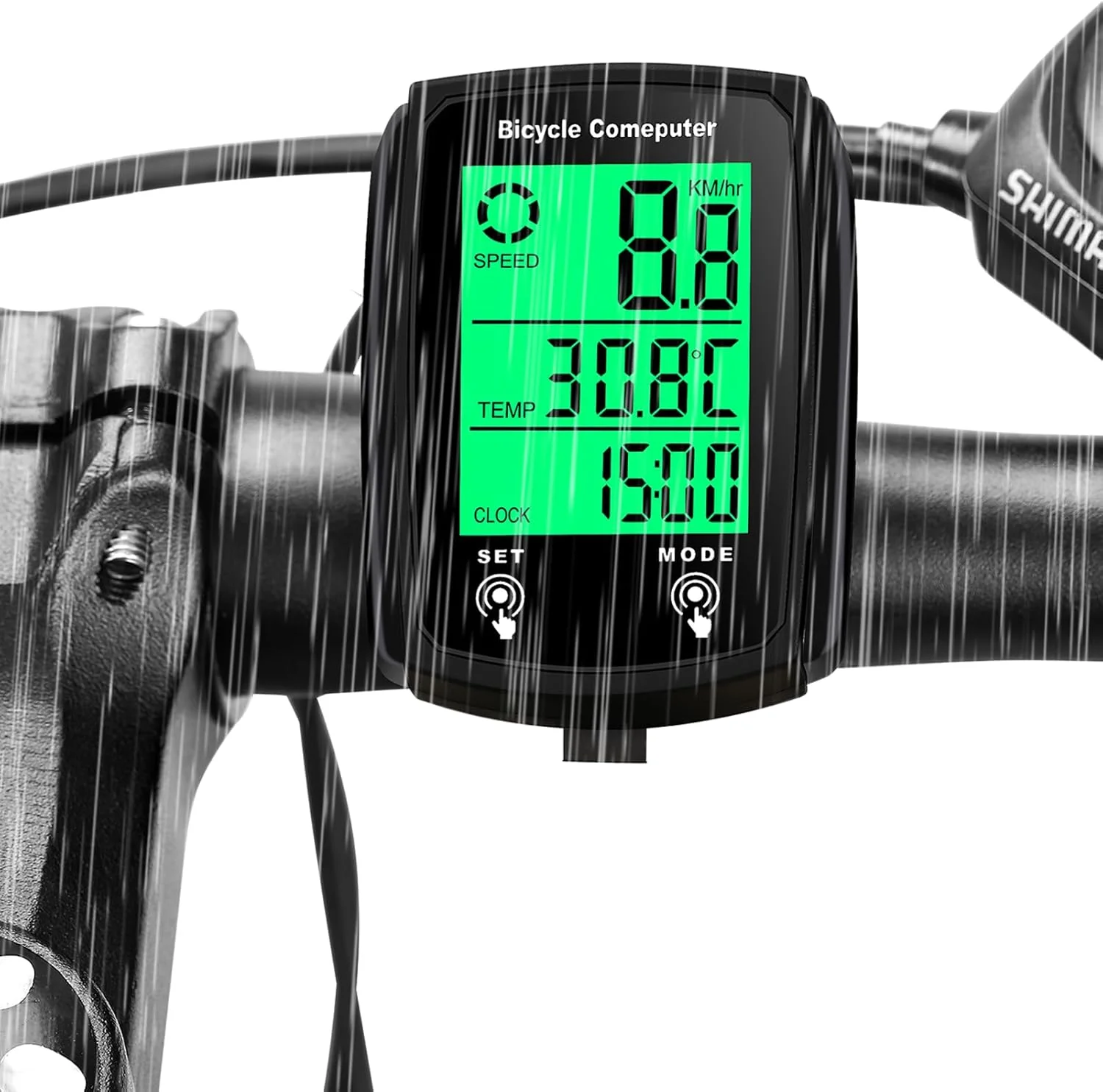 کامپیوتر دوچرخه سواری یونیورسال با 19 عملکرد، ضد آب IP54، کیلومتر شمار GPS دوچرخه با صفحه لمسی LCD دارای نور پس زمینه، شروع/توقف خودکار برای MTB و جاده