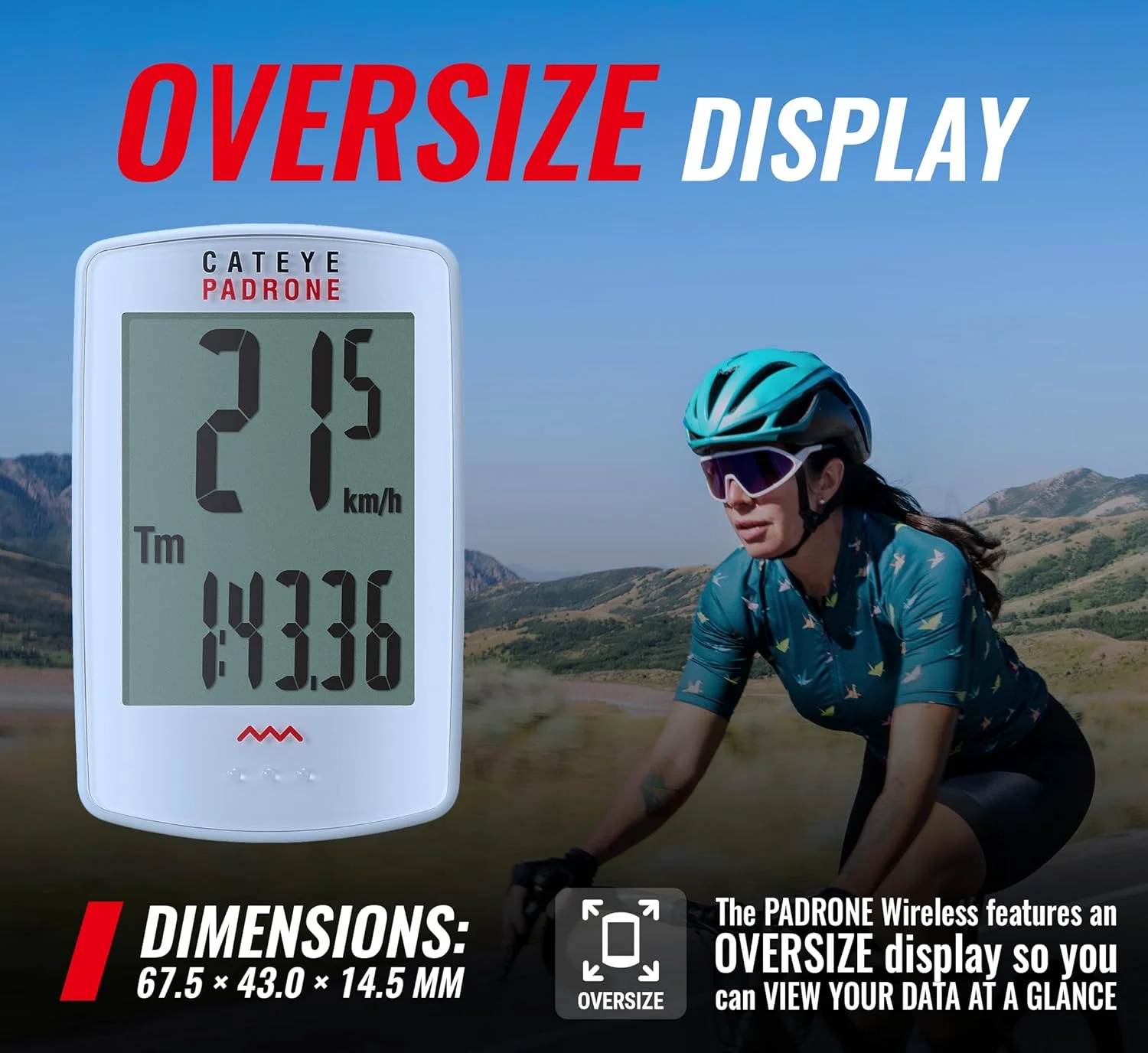 کامپیوتر دوچرخه سواری بی سیم CatEye Padrone: سفید