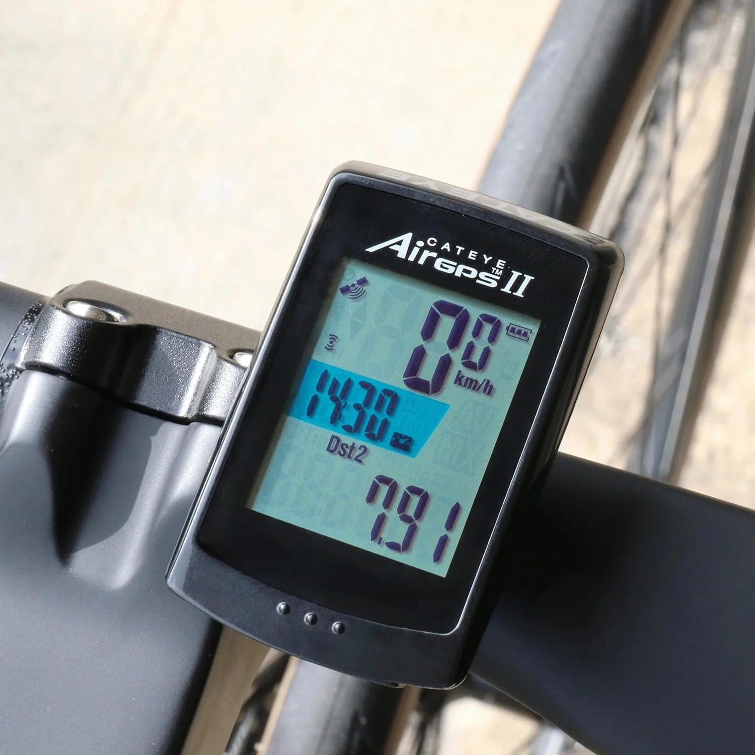 کامپیوتر دوچرخه سواری قابل شارژ USB مدل CATEYE AirGPS – کامپیوتر دوچرخه سواری GPS با بلوتوث ANT+، سرعت سنج دوچرخه GPS، پایه FlexTight™، ضد آب IPX7، نور پس زمینه خودکار، آپلود سواری
