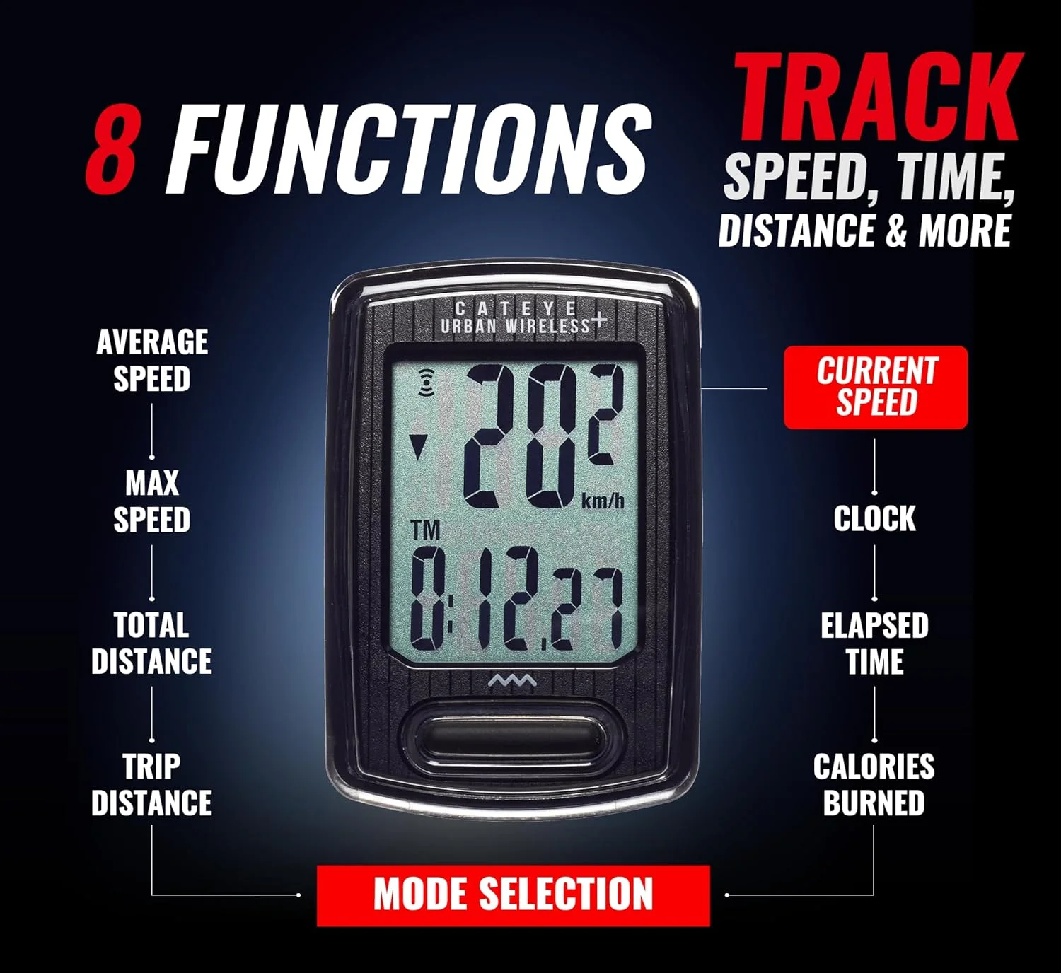 کامپیوتر دوچرخه سواری بی سیم پلاس شهری