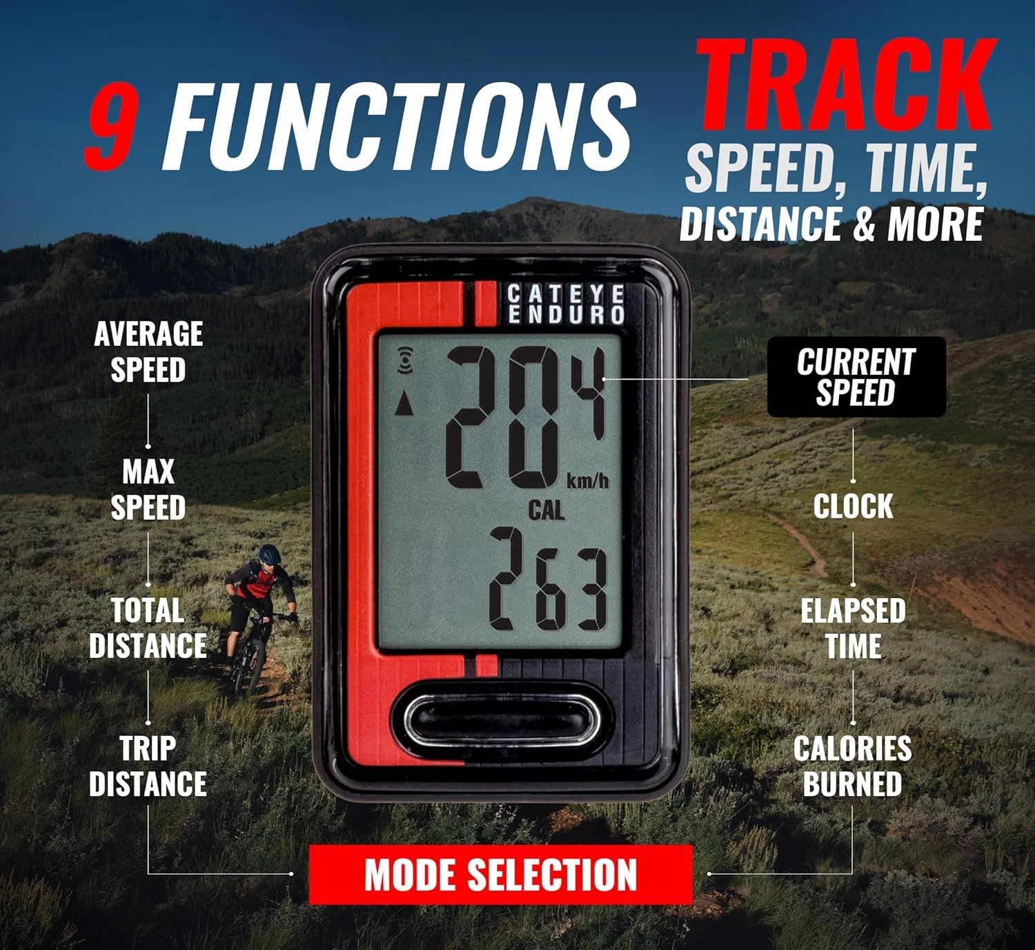 کامپیوتر دوچرخه سیمی CATEYE - Enduro مناسب کوهستان