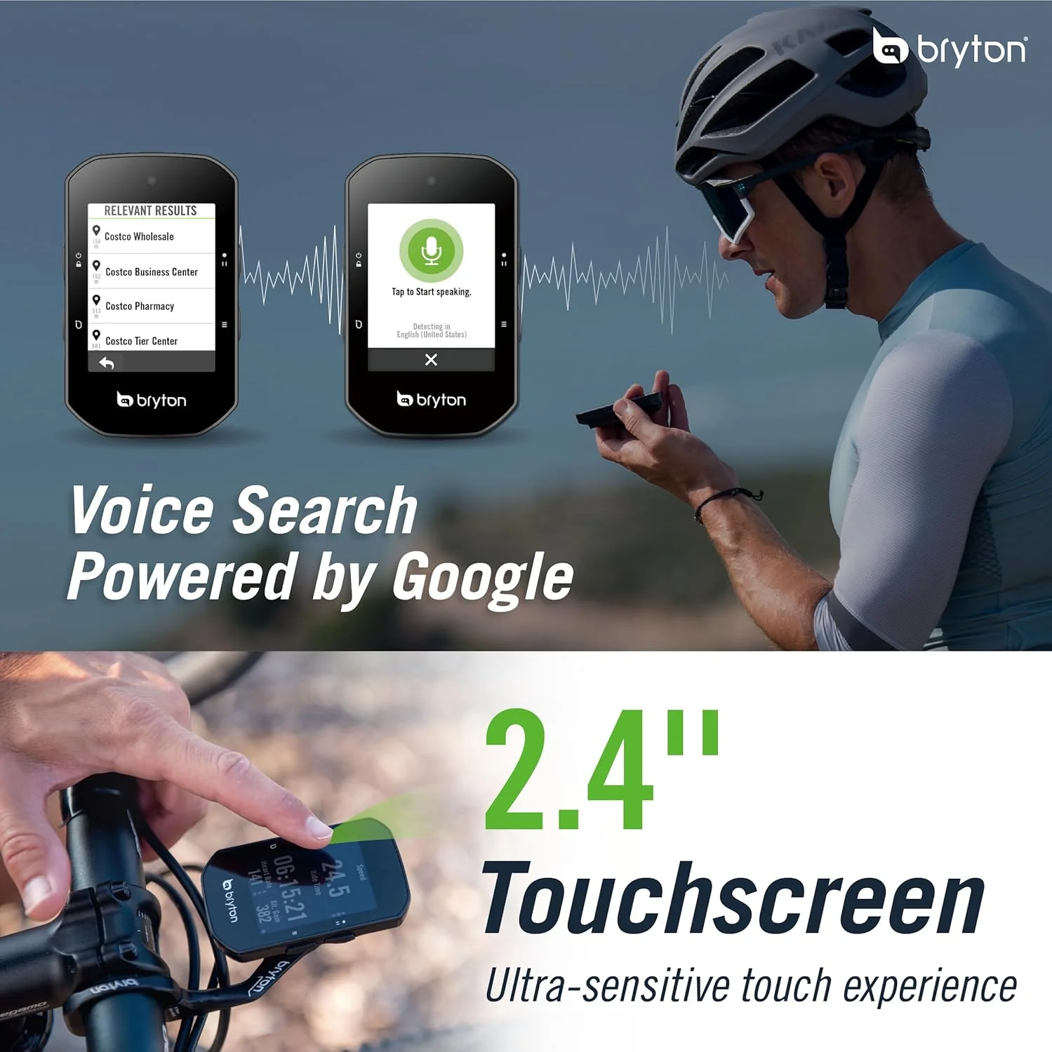 کامپیوتر دوچرخه سواری GPS برایتون مدل S500T به همراه سنسور سرعت/دور پا و ضربان قلب مشکی 84x51x25 میلی متر