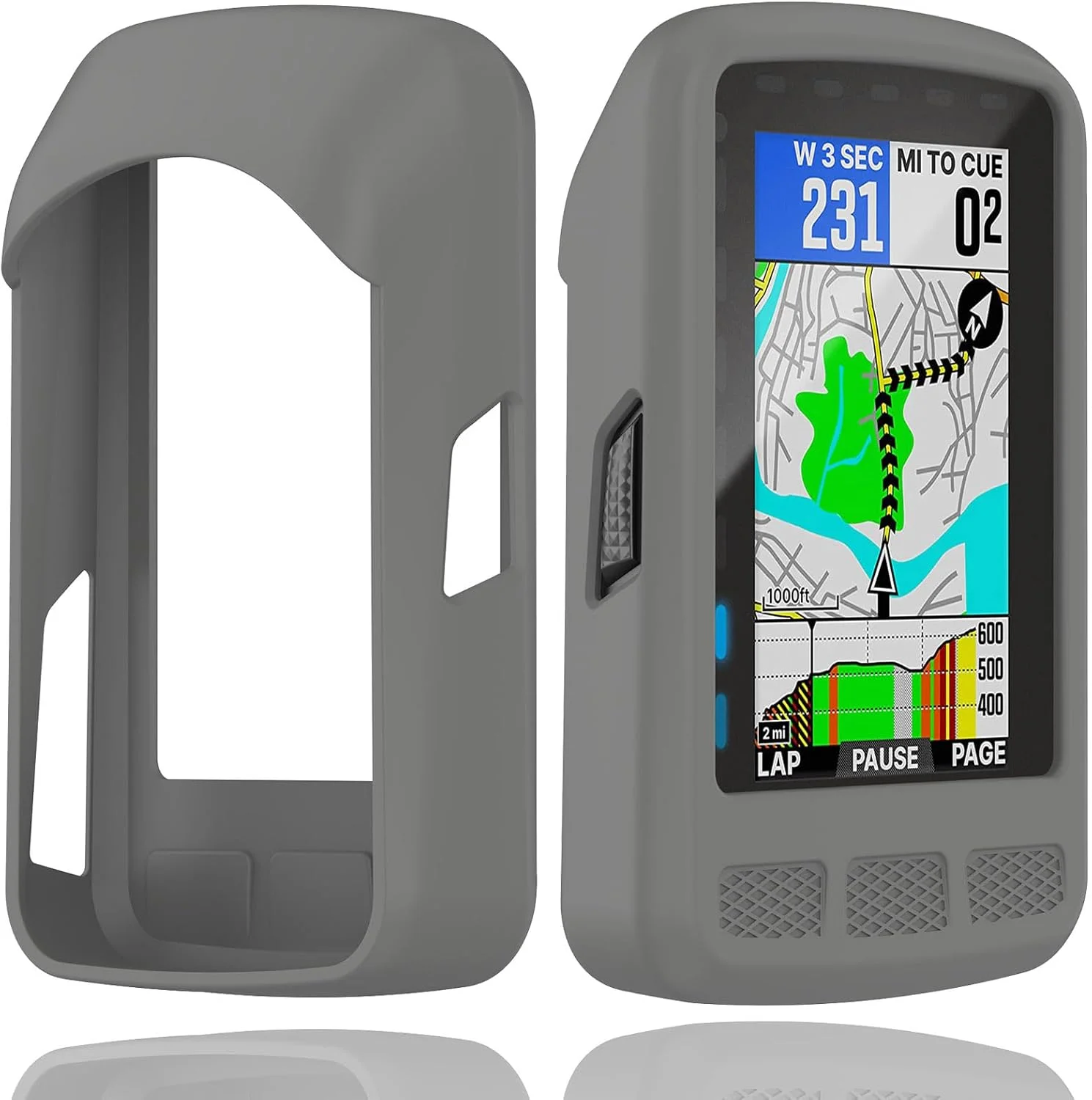 محافظ سیلیکونی سازگار با Wahoo ELEMNT ROAM، قاب محافظ ضد ضربه لوازم جانبی کامپیوتر دوچرخه GPS (خاکستری) محافظ سیلیکونی سازگار با Wahoo ELEMNT ROAM، قاب محافظ ضد ضربه لوازم جانبی کامپیوتر دوچرخه GPS (خاکستری)