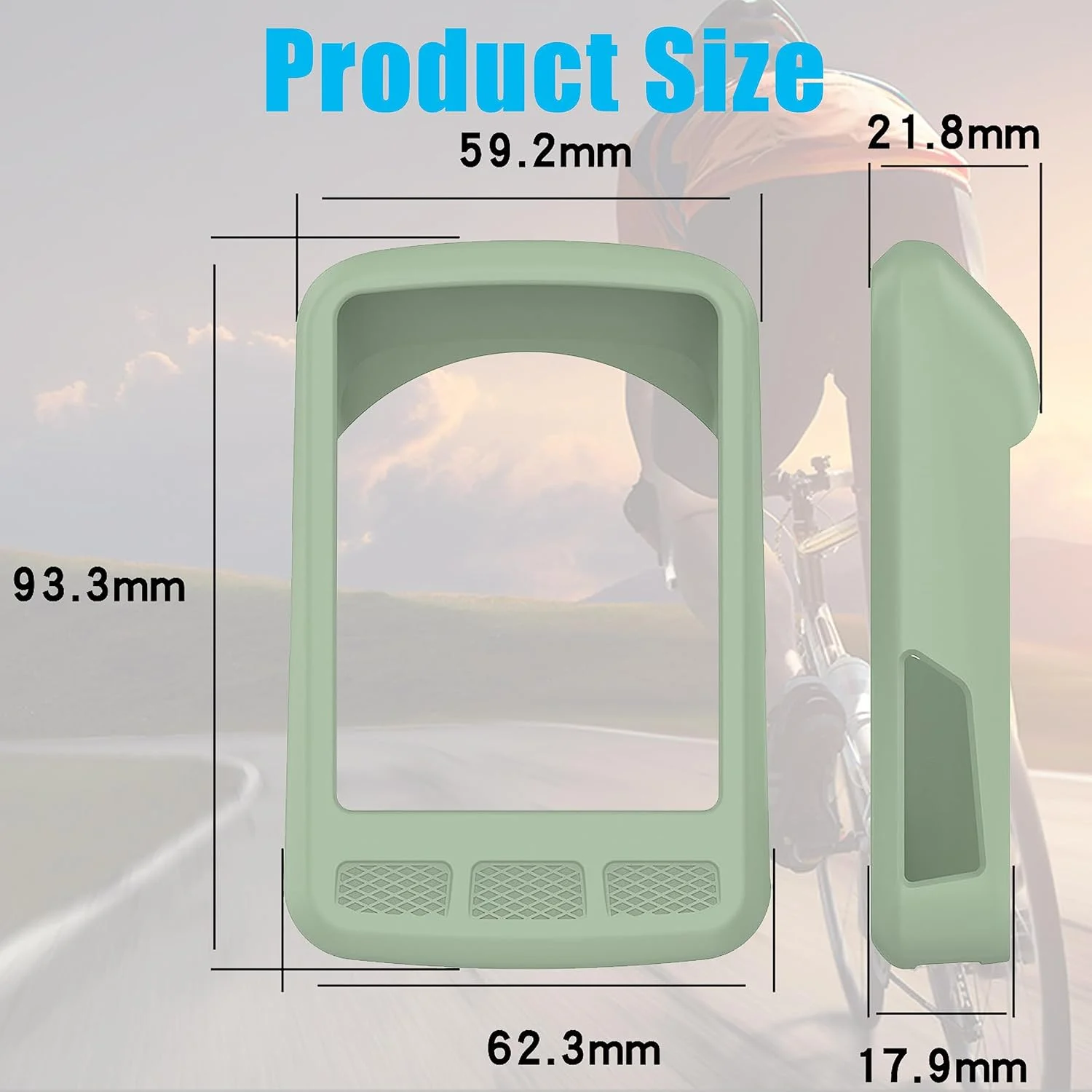 محافظ سیلیکونی سازگار با Wahoo ELEMNT ROAM، قاب محافظ ضد ضربه لوازم جانبی کامپیوتر دوچرخه GPS (خاکستری)