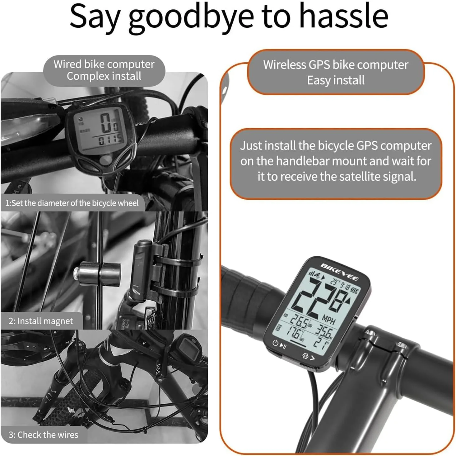 کامپیوتر دوچرخه سواری بی سیم GPS - شروع/توقف خودکار، نور پس زمینه خودکار، کیلومتر شمار ضد آب دوچرخه، صفحه نمایش LCD 2.4 اینچی کامپیوتر دوچرخه سواری بی سیم GPS - شروع/توقف خودکار، نور پس زمینه خودکار، کیلومتر شمار ضد آب دوچرخه، صفحه نمایش LCD 2.4 اینچی