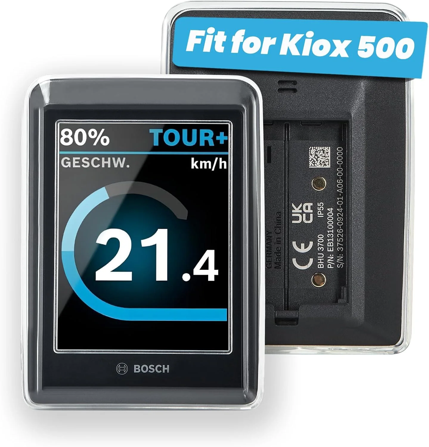 محافظ صفحه نمایش Besudo مناسب برای نمایشگر Bosch Kiox 500 (BHU3700) - پوشش محافظ صفحه نمایش Kiox 500 در برابر خط و خش، ضربه - لوازم جانبی دوچرخه برقی