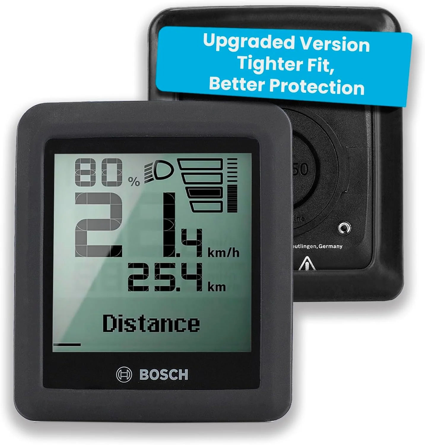 محافظ سیلیکونی Besudo سازگار با نمایشگر Bosch Intuvia 100 - قاب محافظ مناسب برای نمایشگر Bosch Intuvia 100 برای محافظت در برابر ضربه مشکی