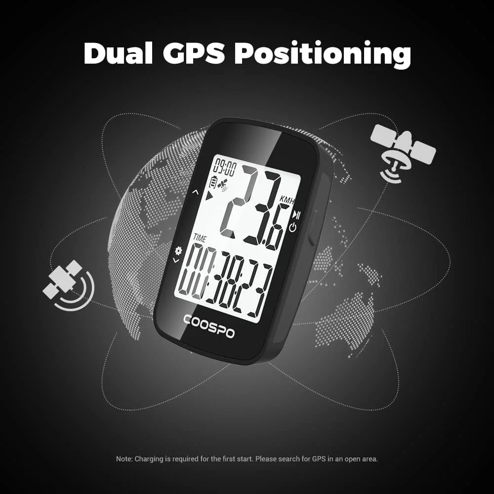 کامپیوتر دوچرخه سواری GPS کوسپو BC26، کامپیوتر دوچرخه سواری بی سیم با نور پس زمینه خودکار، کیلومتر شمار GPS ضد آب با باتری 25 ساعته، پشتیبانی از همگام سازی بلوتوث با Strava کامپیوتر دوچرخه سواری GPS کوسپو BC26، کامپیوتر دوچرخه سواری بی سیم با نور پس زمینه خودکار، کیلومتر شمار GPS ضد آب با باتری 25 ساعته، پشتیبانی از همگام سازی بلوتوث با Strava