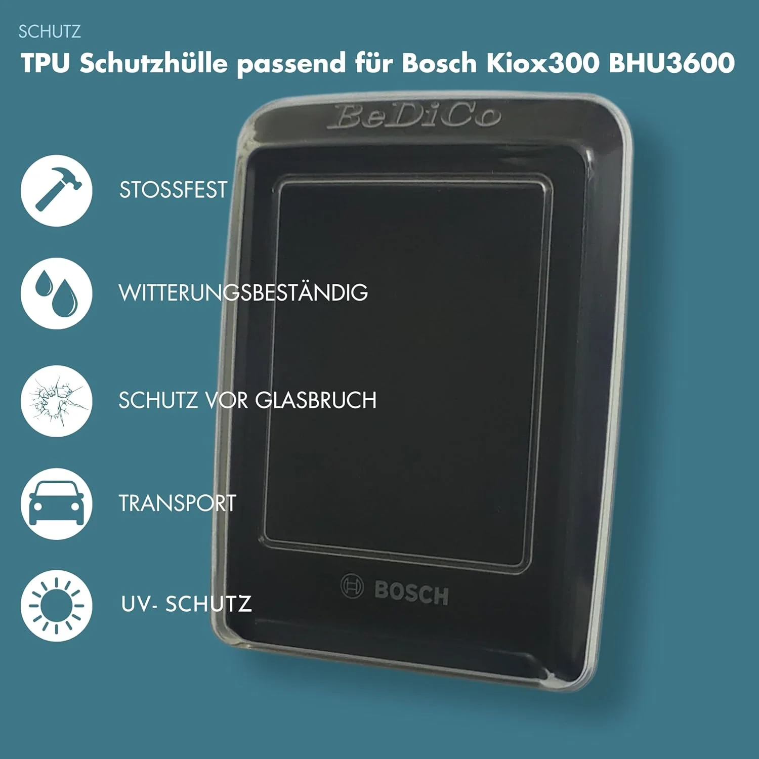 محافظ صفحه نمایش دوچرخه برقی مدل Kiox300 به همراه کیف نئوپرن