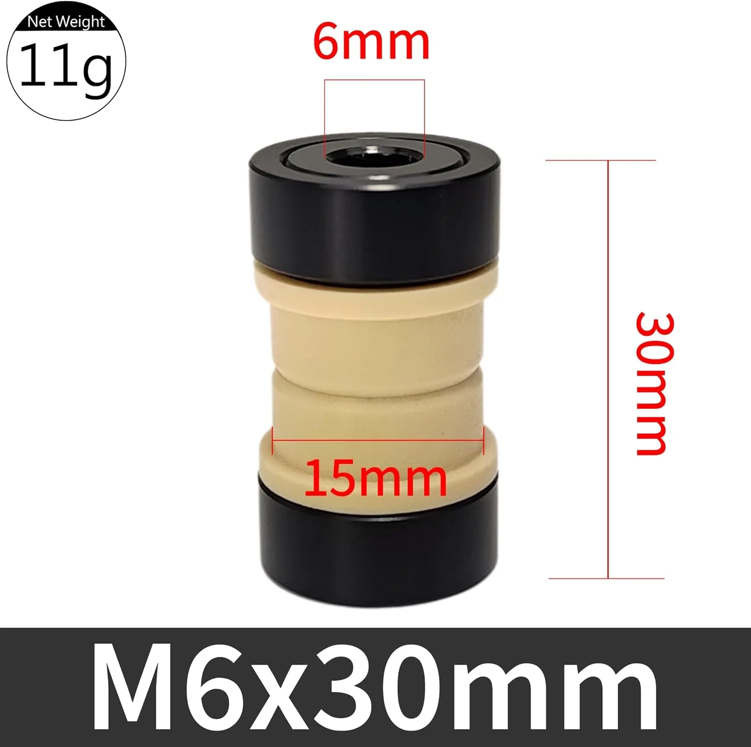 اتصالات نصب کمک فنر عقب VOLARE با بوشینگ IGUS DU - سازگار با Fox، RockShox، Ohlins، Marzocchi، DVO، X-Fusion، DNM، DSM و غیره، نسخه M6