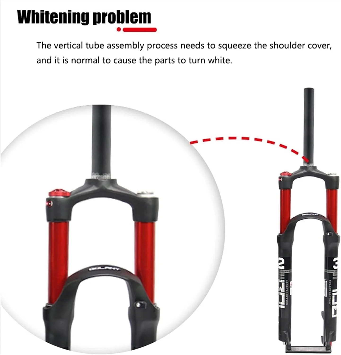 دوشاخ جلو دوچرخه برقی 26 اینچ MTB ترمز دیسکی دوچرخه 1-1/8 اینچ دوشاخ تعلیق دوچرخه 170 میلی متر دامنه حرکت میرایی هوا، قرمز-27.5 اینچ (مشکی، 29 اینچ)
