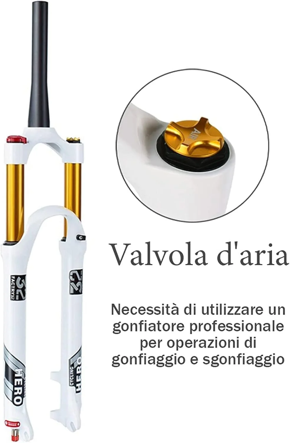 دوشاخ جلوی دوچرخه برفی آلیاژ آلومینیوم گازی برای لوازم جانبی دوچرخه تایر، لوله مستقیم دستی - 26 اینچ (لوله مستقیم دستی، 26 اینچ)