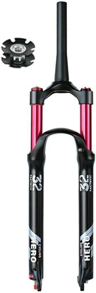 دوشاخ تعلیق بادی دوچرخه مناسب برای دوچرخه کوهستانی 26 27.5 29 اینچ XC AM فوق سبک با دامنه حرکتی 140 میلی متر QR 9 میلی متر لوله فرمان مخروطی 1-1/2 اینچ تنظیم برگشت