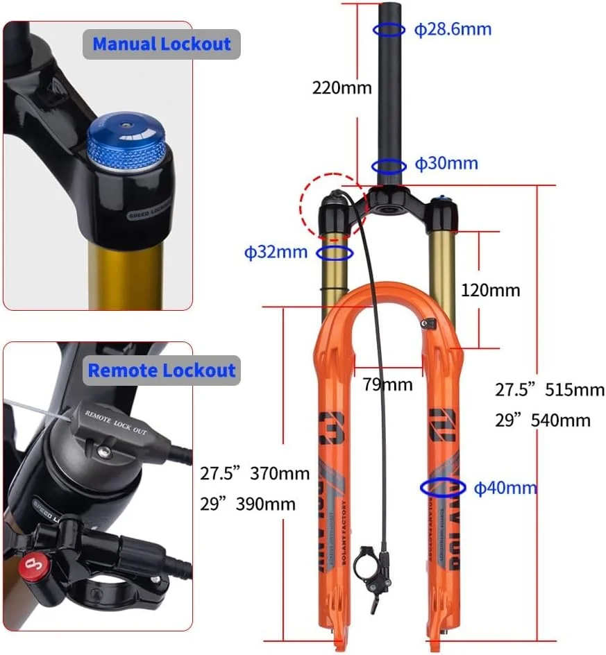 دوشاخ تعلیق دوچرخه 27.5/29 اینچ مناسب دوچرخه های کوهستانی با دامنه حرکت 100 میلی متر، 1-1/8 اینچ دوشاخ مستقیم ترمز دیسکی XC/AM 9 * 100mm QR دستی/کنترلی (مشکی-کنترلی، 27.5 اینچ) دوشاخ تعلیق دوچرخه 27.5/29 اینچ مناسب دوچرخه های کوهستانی با دامنه حرکت 100 میلی متر، 1-1/8 اینچ دوشاخ مستقیم ترمز دیسکی XC/AM 9 * 100mm QR دستی/کنترلی (مشکی-کنترلی، 27.5 اینچ)