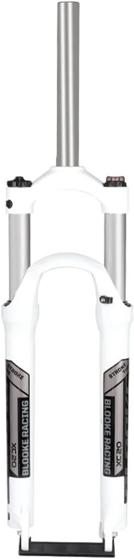 دوشاخ فنری جلو دوچرخه سایز 26/27.5/29 اینچ آلیاژ آلومینیوم XC کمک فنر دار مسافرتی قفل دستی 1-1/8 (رنگ: سفید، سایز: 27.5 اینچ)