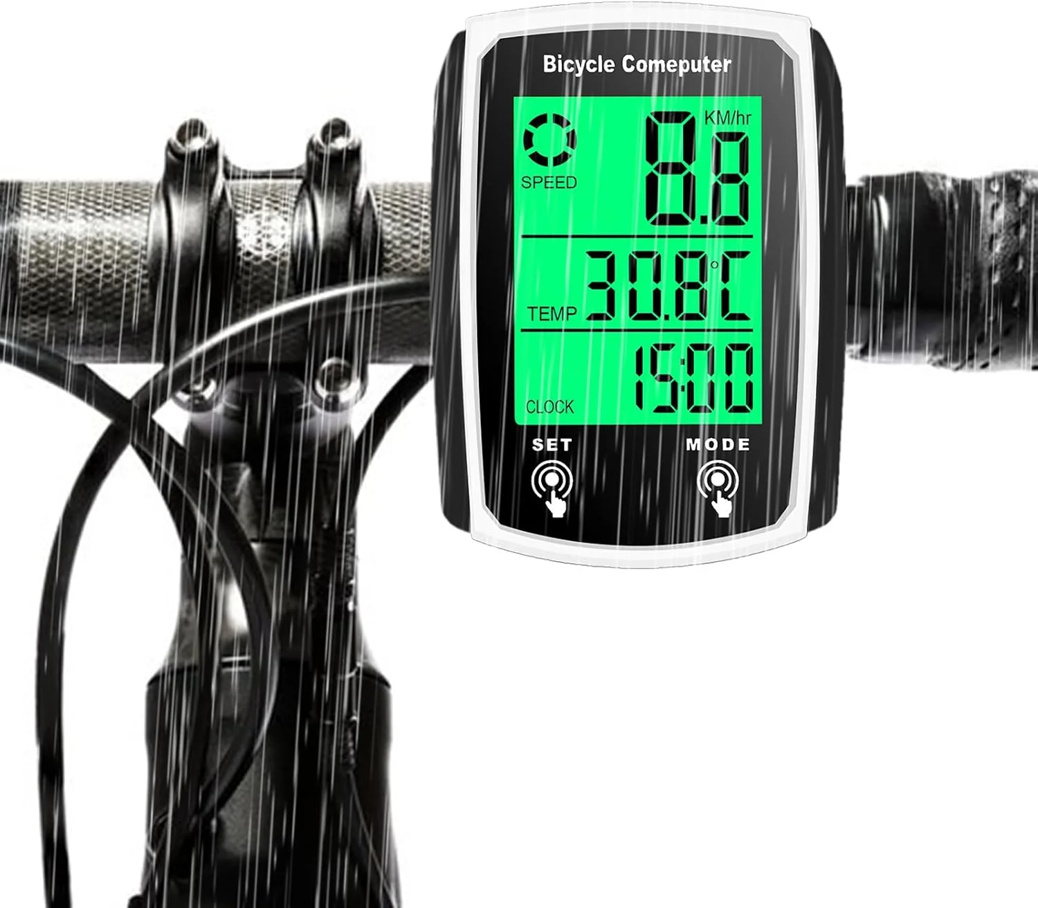 کامپیوتر دوچرخه سواری یونیورسال با 19 عملکرد، ضد آب IP54، کیلومتر شمار GPS دوچرخه با صفحه نمایش لمسی LCD دارای نور پس زمینه، شروع/توقف خودکار برای MTB و جاده