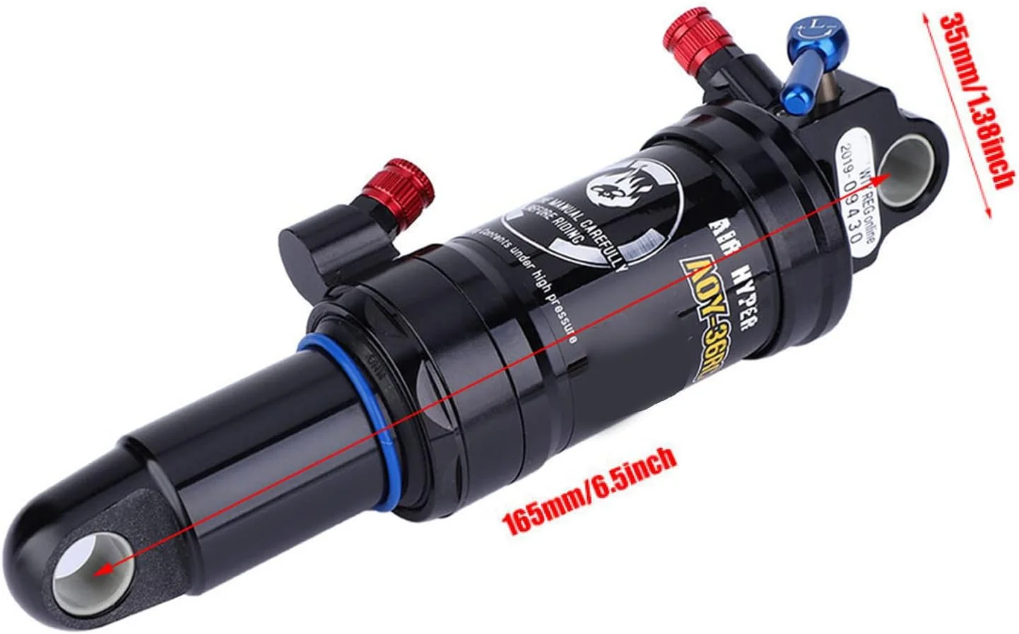 کمک فنر عقب دوچرخه Keenso، 165 میلی‌متر فولادی با میرایی قابل تنظیم برای دوچرخه کوهستان XC و تریل