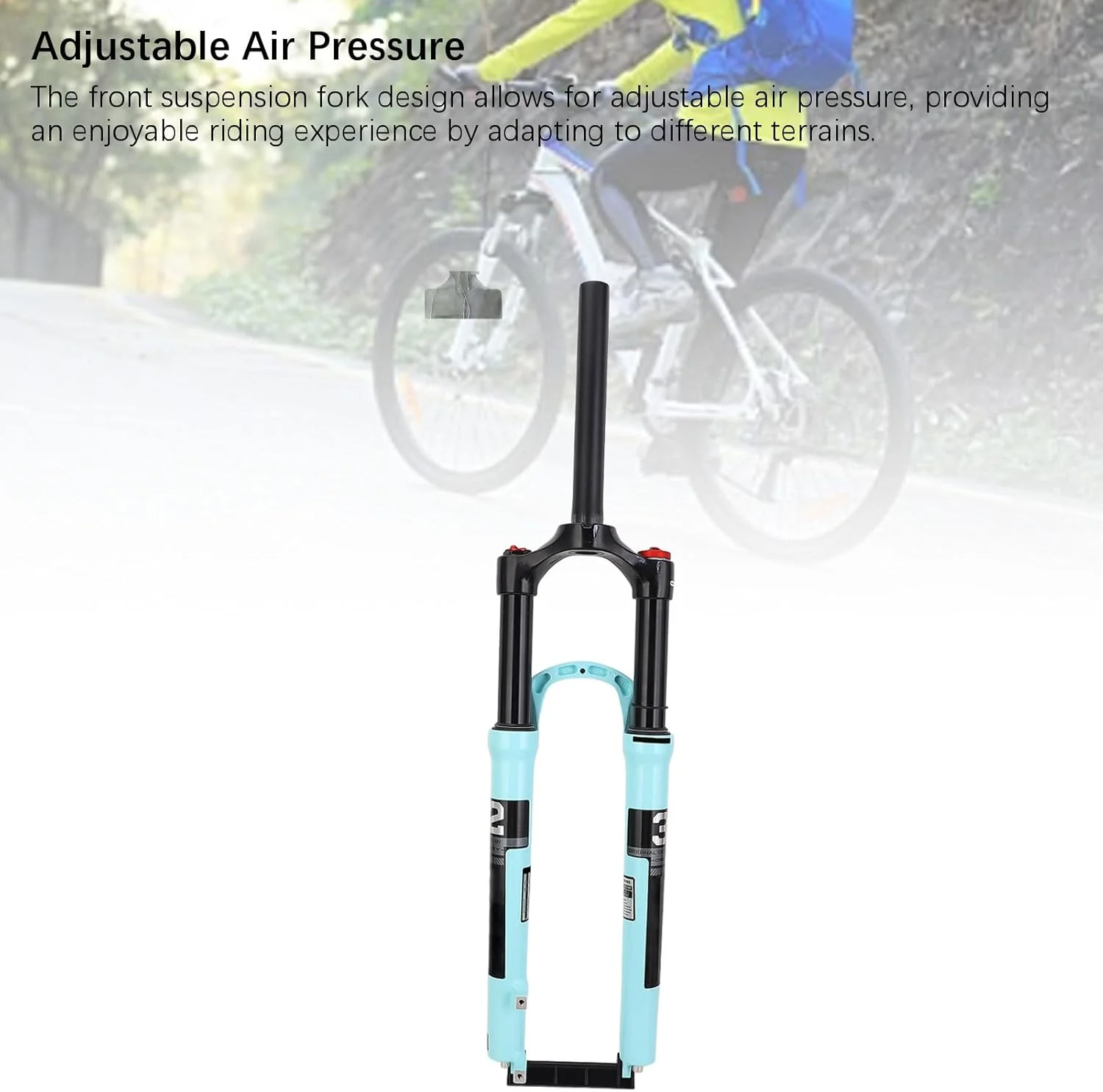 دوشاخ جلوی دوچرخه کوهستان، دوشاخ تعلیق بادی قابل تنظیم، آلیاژ منیزیم جاذب ضربه با پایداری بیشتر برای زمین های مختلف