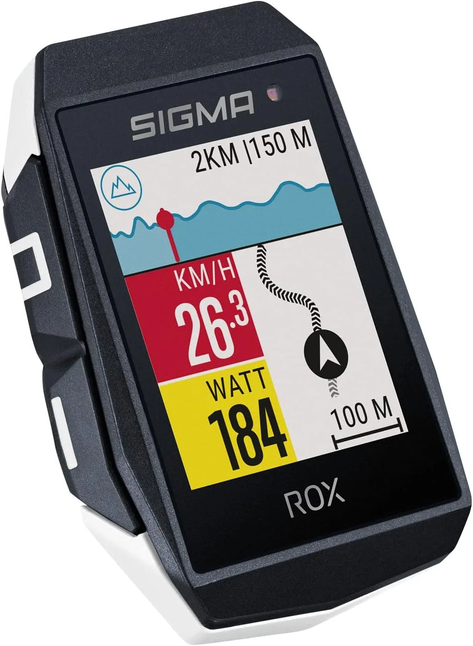 کامپیوتر دوچرخه سواری بی سیم SIGMA SPORT ROX 11.1 EVO سفید با GPS و مسیریابی