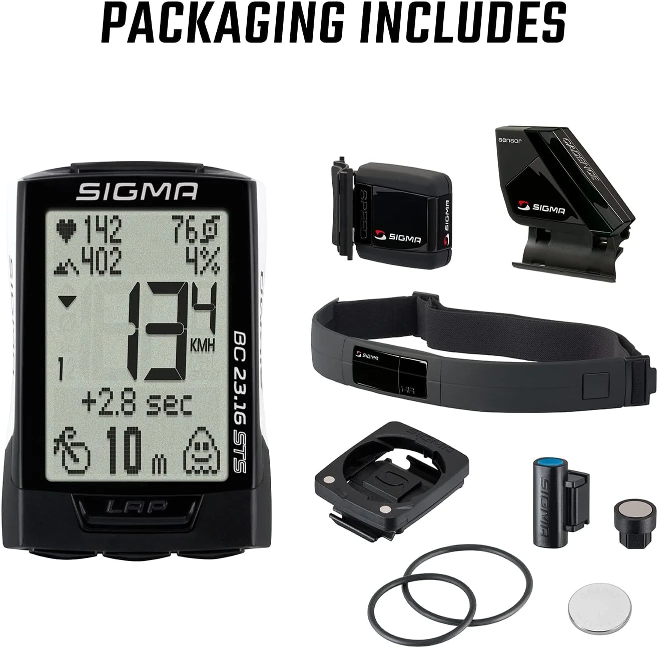 کامپیوتر دوچرخه سواری بی سیم دیجیتال سیگما BC 23.16 STS | ارتفاع سنج، سرعت و عملکردهای ضربان قلب برای دوچرخه سواران حرفه ای، ثبت تا 500 ساعت | صفحه نمایش برجسته، مقاوم در برابر آب IPX8، نسخه محدود سفید کامپیوتر دوچرخه سواری بی سیم دیجیتال سیگما BC 23.16 STS | ارتفاع سنج، سرعت و عملکردهای ضربان قلب برای دوچرخه سواران حرفه ای، ثبت تا 500 ساعت | صفحه نمایش برجسته، مقاوم در برابر آب IPX8، نسخه محدود سفید