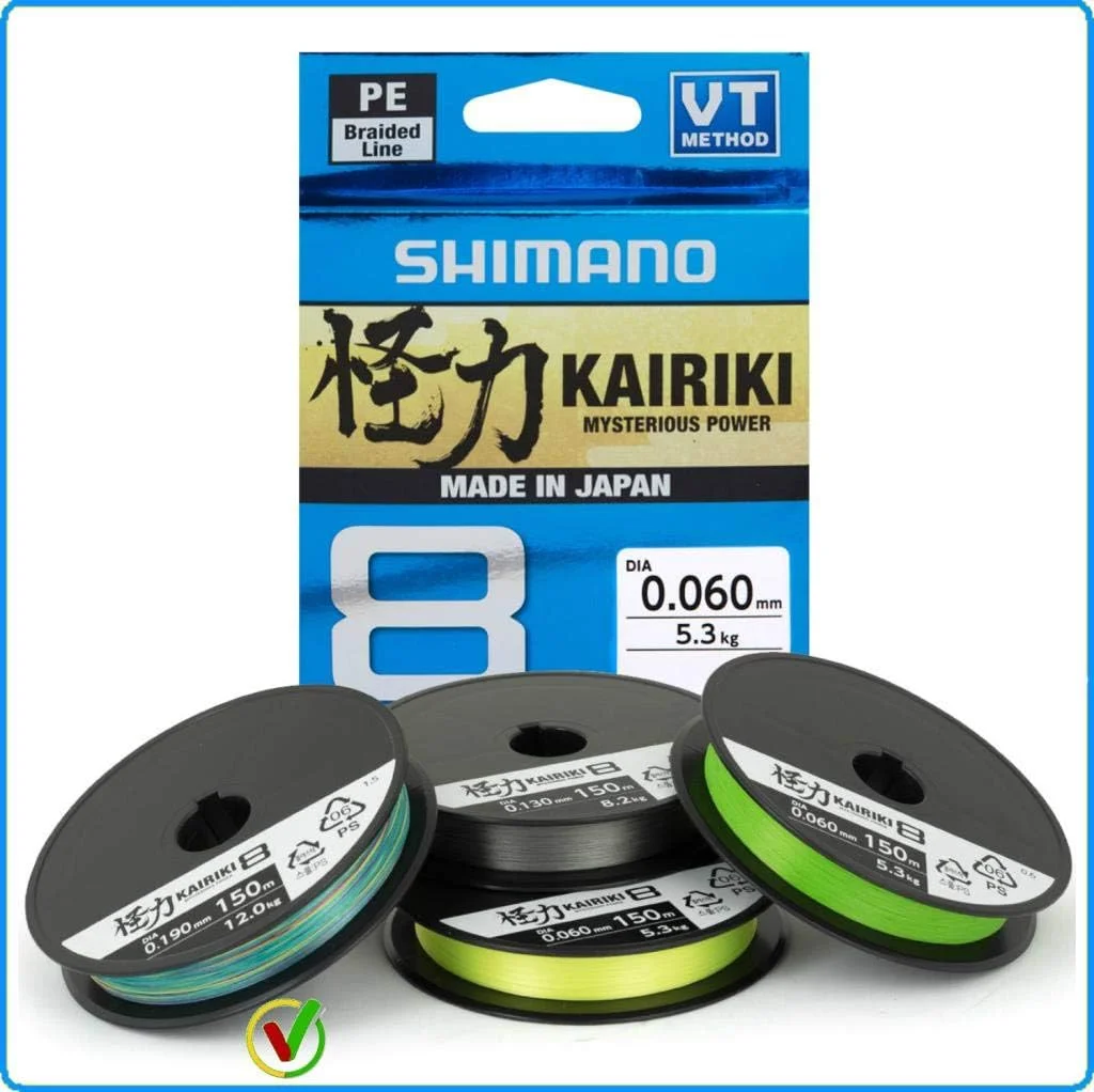 نخ ماهیگیری بافته شده چند رنگ Shimano Kairiki 8، 300 متری