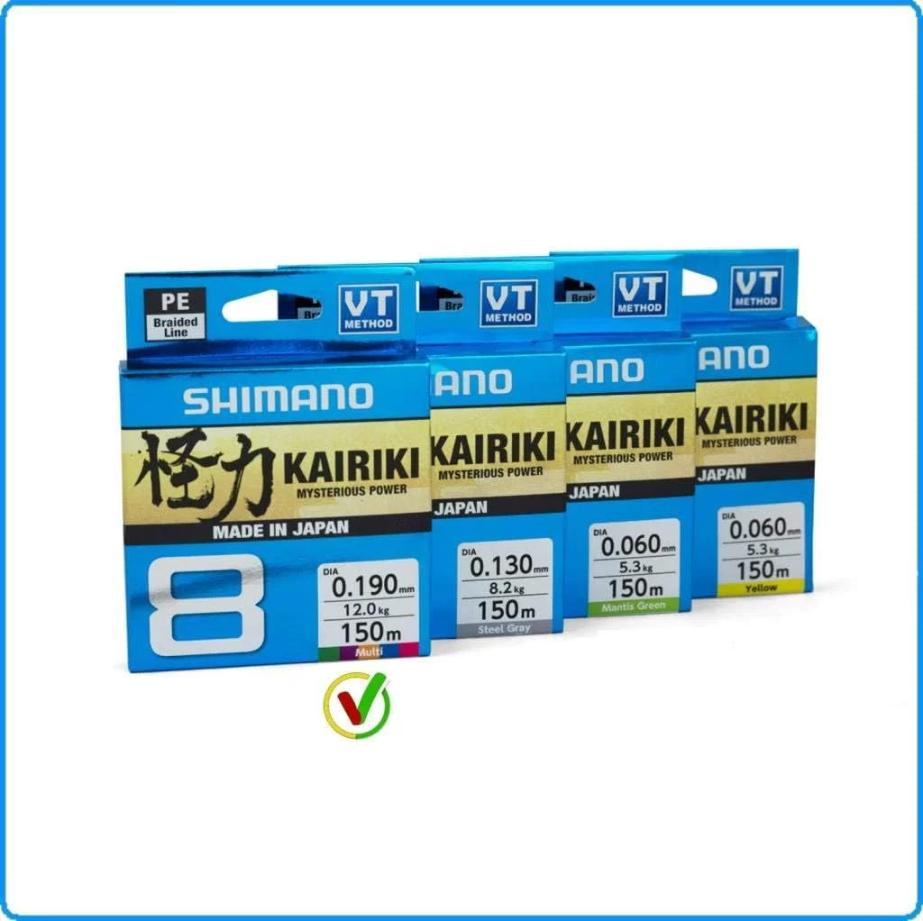 نخ ماهیگیری بافته شده چند رنگ Shimano Kairiki 8، 300 متری نخ ماهیگیری بافته شده چند رنگ Shimano Kairiki 8، 300 متری