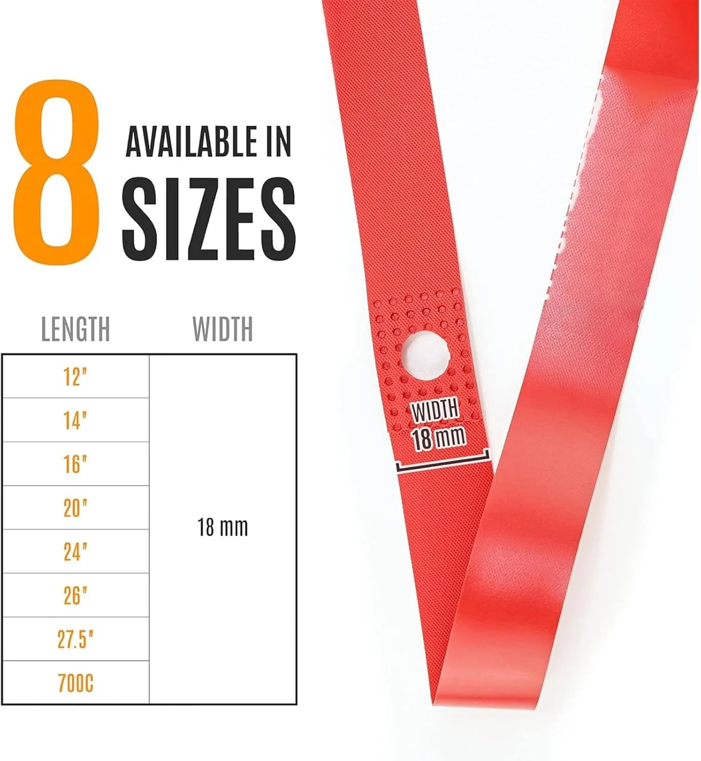 نوار طوقه دوچرخه THE WHITE SHOP، مناسب سایزهای 26 اینچ و 700C - یک جفت