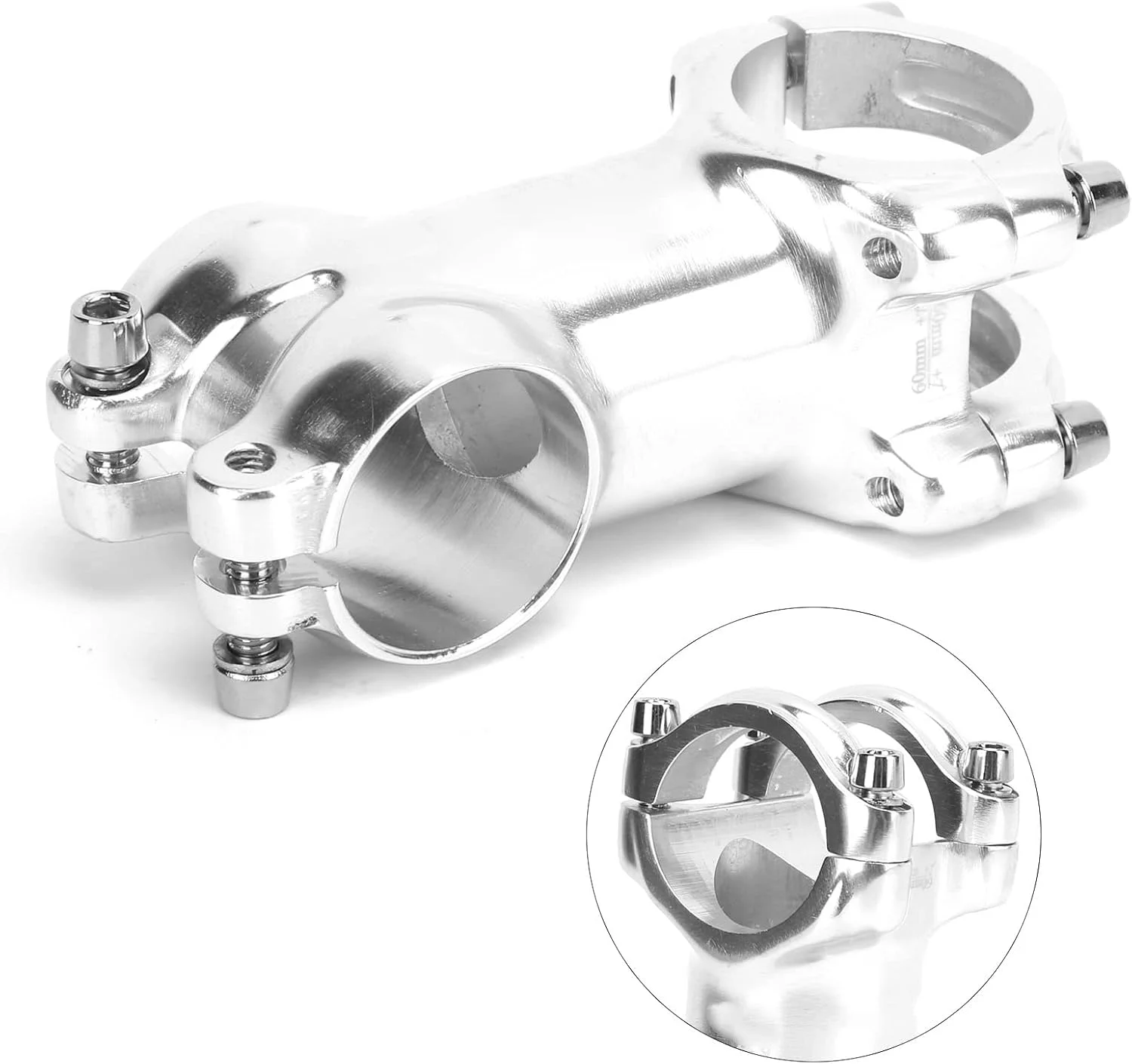 کرپی فرمان نقره ای 31.8 میلی متری Cryfokt برای دوچرخه های کورسی، نصب آسان و پایدار برای علاقه مندان به دوچرخه سواری، جنس آلیاژ آلومینیوم