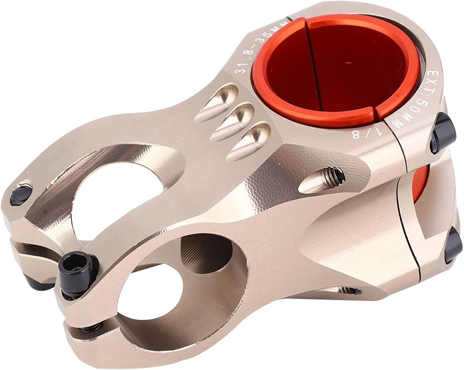 کرپی فرمان کوتاه آلیاژ آلومینیوم مقاوم، سبک وزن با پرداخت آندایز برای لوازم جانبی دوچرخه سواری - قرمز، آبی، مشکی، نقره ای، رنگارنگ