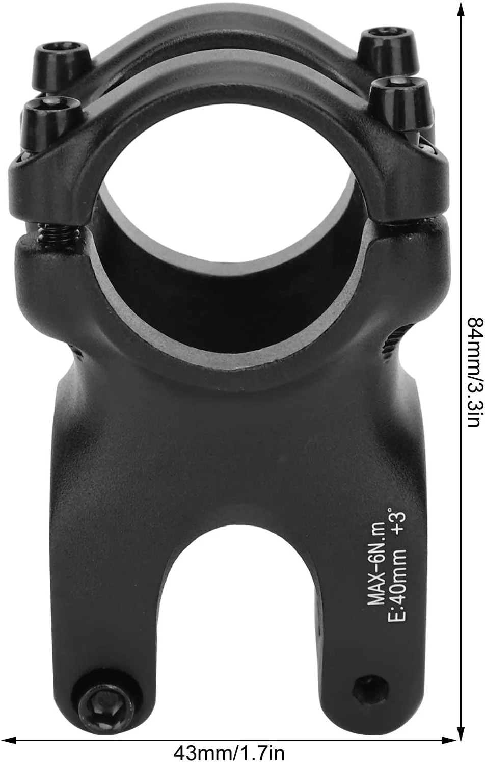 کرپی فرمان دوچرخه سواری 40 میلی متری Cryfokt با اثر سندبلاست، کرپی آلیاژ آلومینیوم سبک وزن، سازگار با اکثر دوچرخه ها