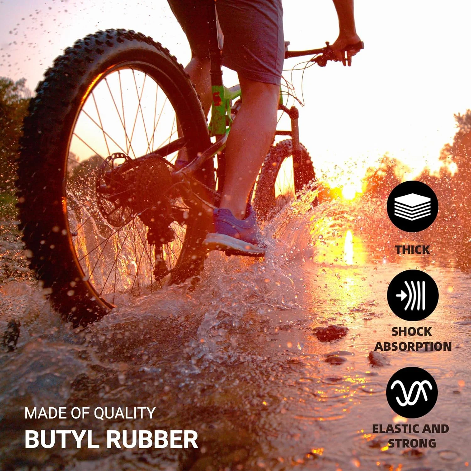 تیوب داخلی CALPALMY 20x4 / 26x4 (بسته 2 عددی) - تیوب های لاستیک پهن برای دوچرخه های کوهستانی و دوچرخه های الکترونیکی لاستیک پهن - تیوب های داخلی با والف شردر 32 میلی متری - شامل اهرم تایر تیوب داخلی CALPALMY 20x4 / 26x4 (بسته 2 عددی) - تیوب های لاستیک پهن برای دوچرخه های کوهستانی و دوچرخه های الکترونیکی لاستیک پهن - تیوب های داخلی با والف شردر 32 میلی متری - شامل اهرم تایر